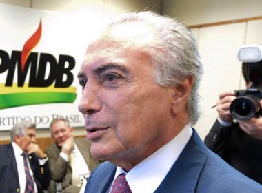  Temer diz que PMDB pode sair da base se tiver candidato em 2018