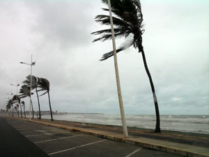  Salvador registra ventos de 49 km/h