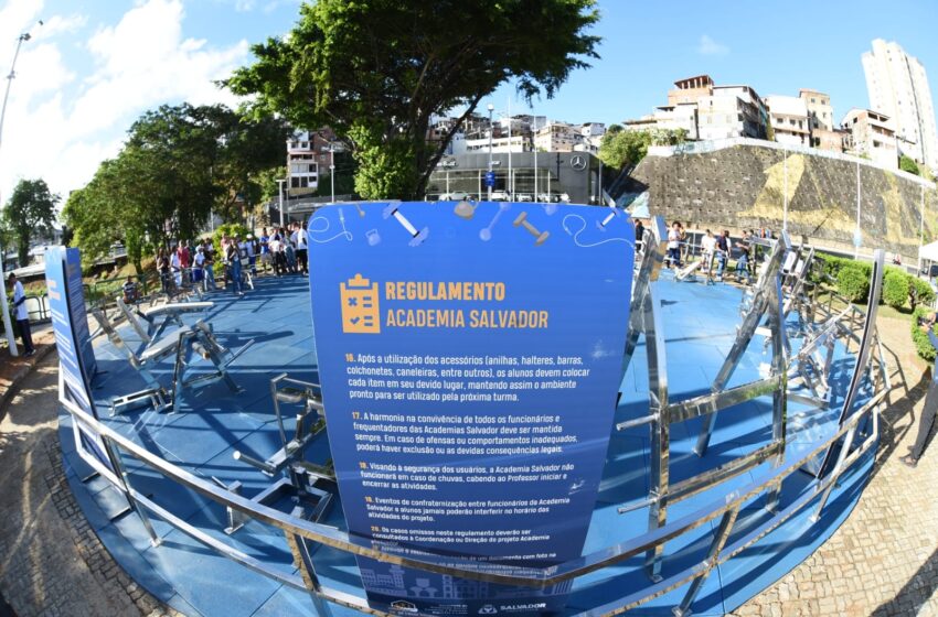  Primeira Academia Salvador ao ar livre é inaugurada no Dique do Tororó