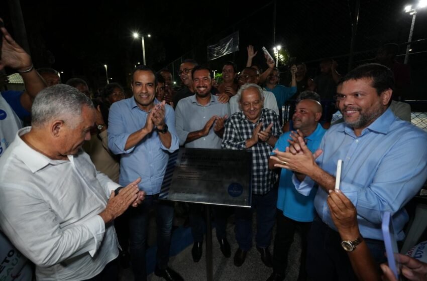  Prefeitura entrega praça requalificada no Cabula com quadra, parque infantil e área de lazer para moradores