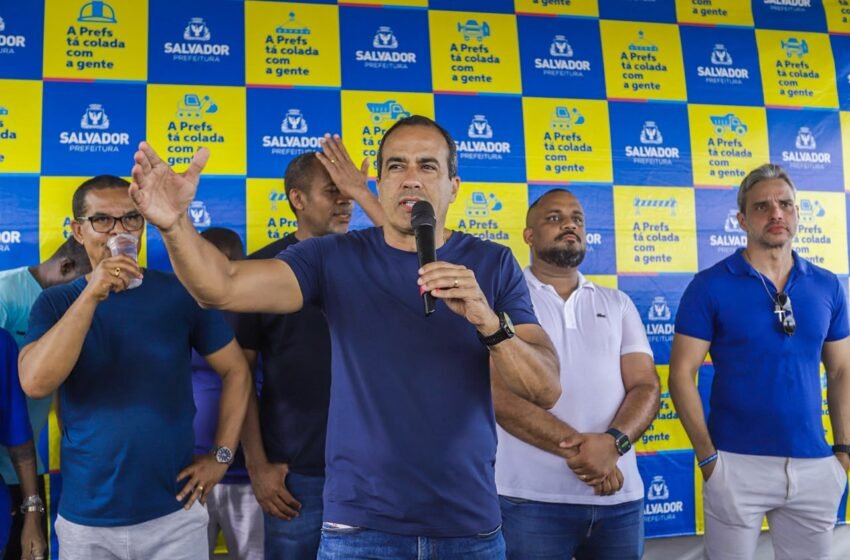  Prefeito de Salvador entrega campo na Praia de Periperi e visita Camelódromo de Novo Horizonte